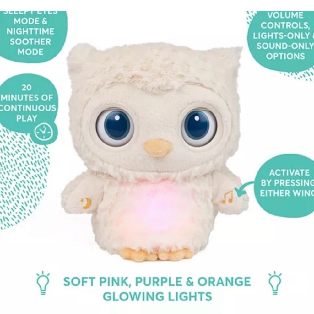 Gund Plush Owl with Glowing Lights